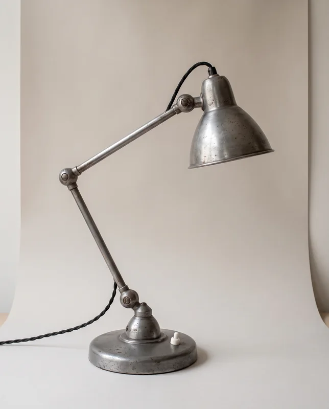 Lampe « Ouvrière », vue de trois quarts