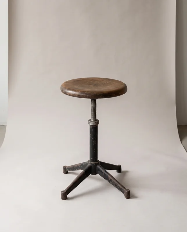 Tabouret « Architecte », vue de trois quarts